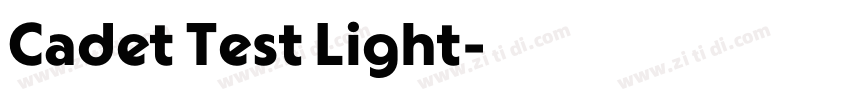 Cadet Test Light字体转换